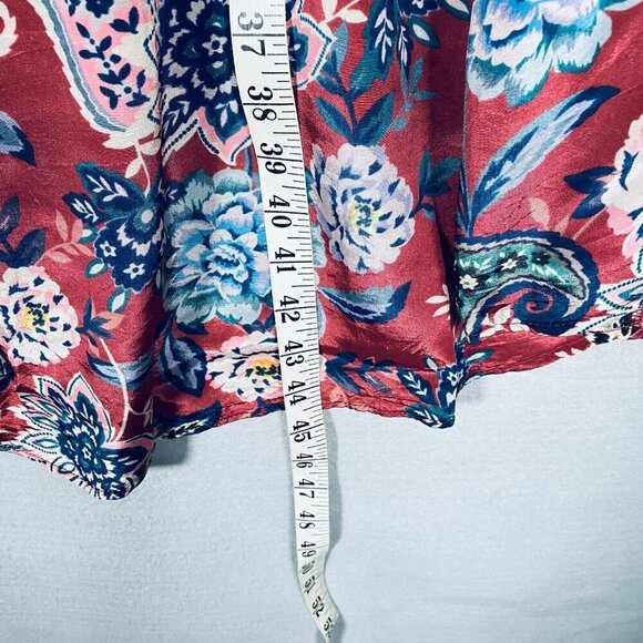 Sundance Dress Womens S Multicolor Rayon Floral Faux Wrap Pullover Midi - Picture 13 of 14